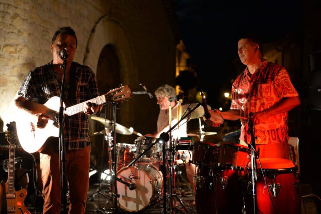 Concert de musiciens au festival Gréoux de Janeiro