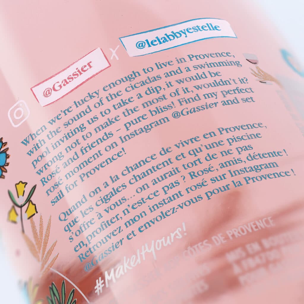 Collaboration Château Gassier x Le Lab' by Estelle